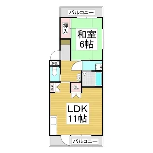 三沢マンション【305号室】の間取り