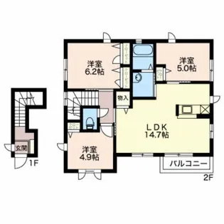 エクセルハイツ【201号室】の間取り