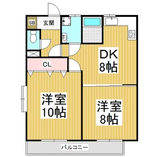 シーマウント・キャンディ【306号室】の間取り