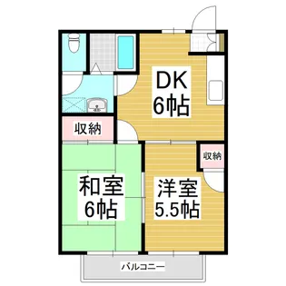 アベニール西【203号室】の間取り