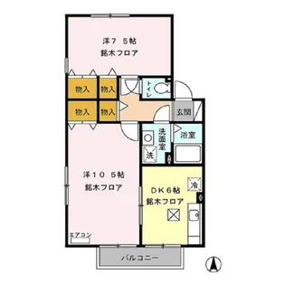 シャルマン稲里【1階】の間取り