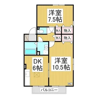 シャルマン稲里【1階】の間取り