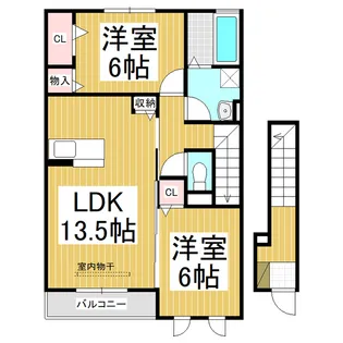 グレイス中氷鉋【2階】の間取り