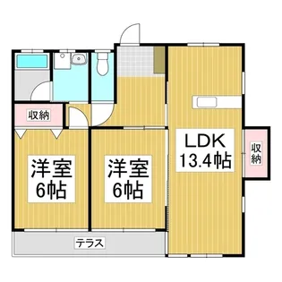 GRANDE・SOTTO上の原【101号室】の間取り