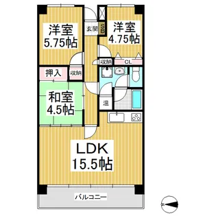 マイタウン伊那【407号室】の間取り