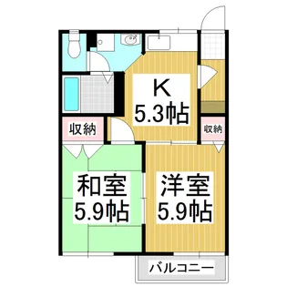 メゾンパルコ【103号室】の間取り