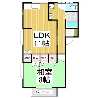 セジュールセイ【102号室】の間取り