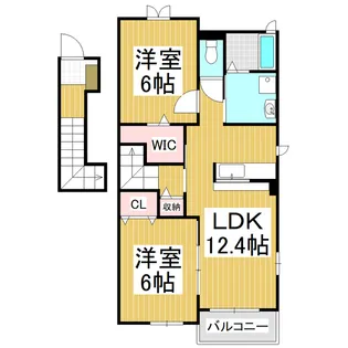 ベルソレイユ B【2階】の間取り