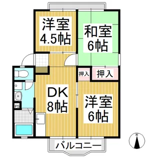 サンシティ上松【201号室】の間取り