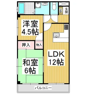 プレステージアルプスⅡ【2507号室】の間取り