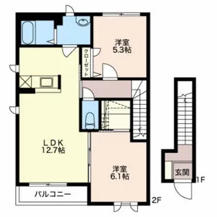 ディアス桜春【2階】の間取り
