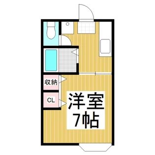 岩見ハイツ上島【106号室】の間取り
