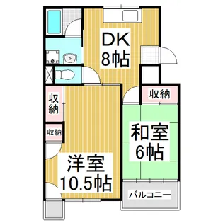 コーポ小林Ⅱ【408号室】の間取り