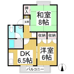 稲田ライブタウンA棟【103号室】の間取り