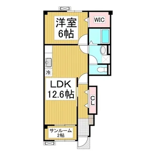 K・ビレッジⅡ【102号室】の間取り