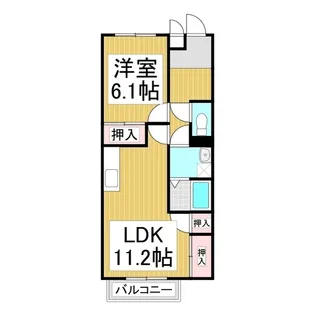 サープラスブライト【202号室】の間取り