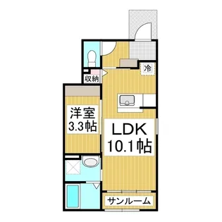 サニーハウス【1階】の間取り