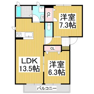 パルテンツァKOUYA【1階】の間取り