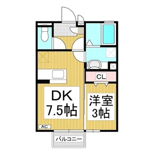 セジュール桐原【1階】の間取り