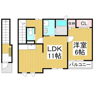 リュミエール(長土呂)【203号室】の間取り