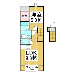 チェスタフモト【2階】の間取り