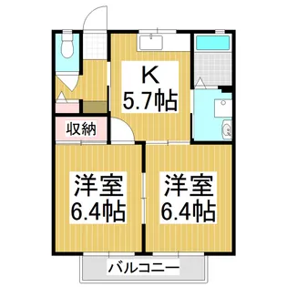 サンリッツ ツタ【106号室】の間取り