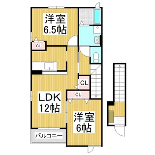 エスポワール穂高C【2階】の間取り