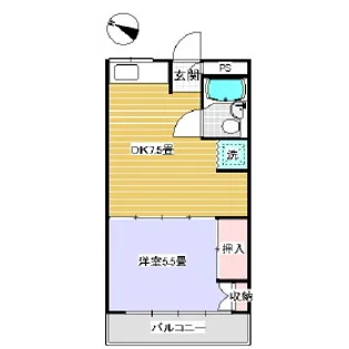 サクラハイツ中込【C号室】の間取り