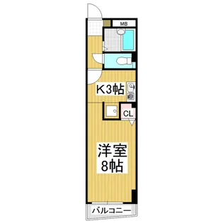 センターイン伊勢町【302号室】の間取り