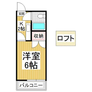 メイプルハウス【208号室】の間取り