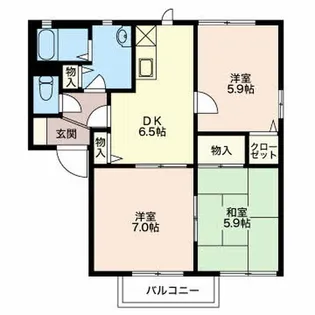 フォーレスコスモス A【203号室】の間取り