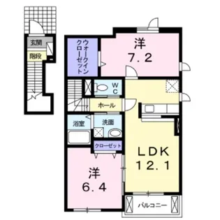 スカイツリーB【201号室】の間取り