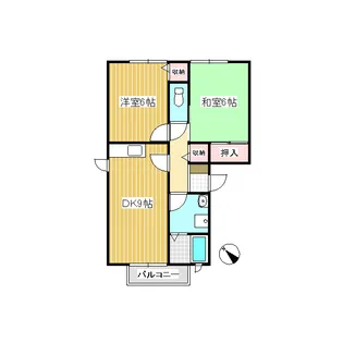 コーモドST A棟【101号室】の間取り