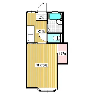 アトラスホタカ【105号室】の間取り