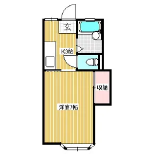 アトラスホタカ【107号室】の間取り