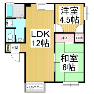 アヴェニールコイケ【202号室】の間取り