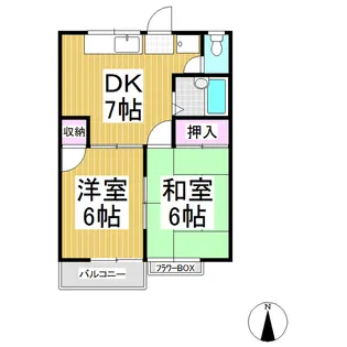 シュプールイナダ【102号室】の間取り
