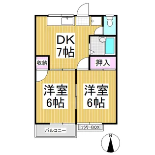 シュプールイナダ【203号室】の間取り
