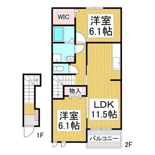 ボヌール シス【2階】の間取り