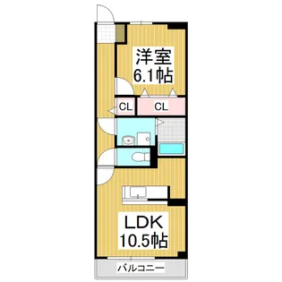 サニープレイス庄内【3階】の間取り