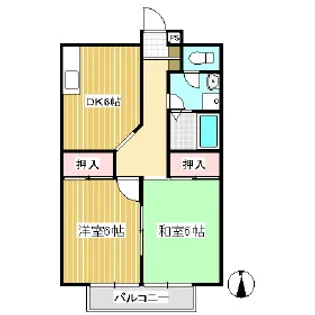 シンフォニーガーデンB【107号室】の間取り