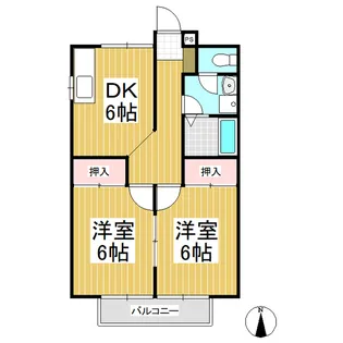 シンフォニーガーデンB【107号室】の間取り