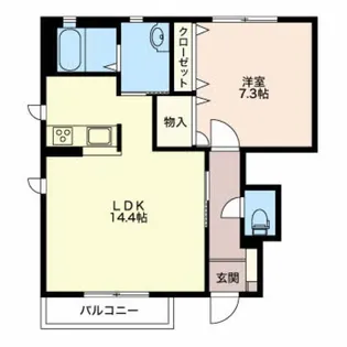 シャルマン小林Ⅱ【101号室】の間取り