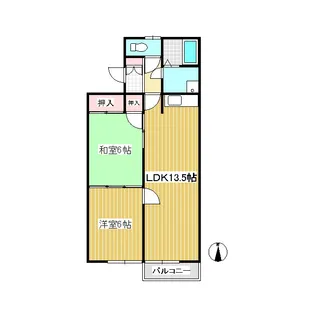 カーサデフローラ【205号室】の間取り