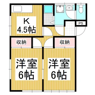 ハイツリヴェール【201号室】の間取り