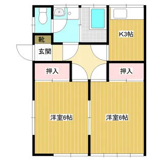 ハイツリヴェール【102号室】の間取り