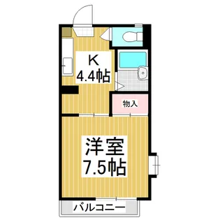 レーベン吉田【101号室】の間取り