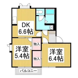 ディアスヤマーニ【B102号室】の間取り