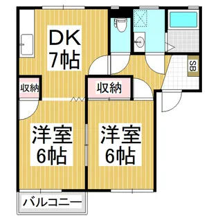 エステートみわ NW棟【101号室】の間取り