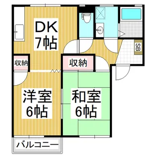 エステートみわ NW棟【201号室】の間取り